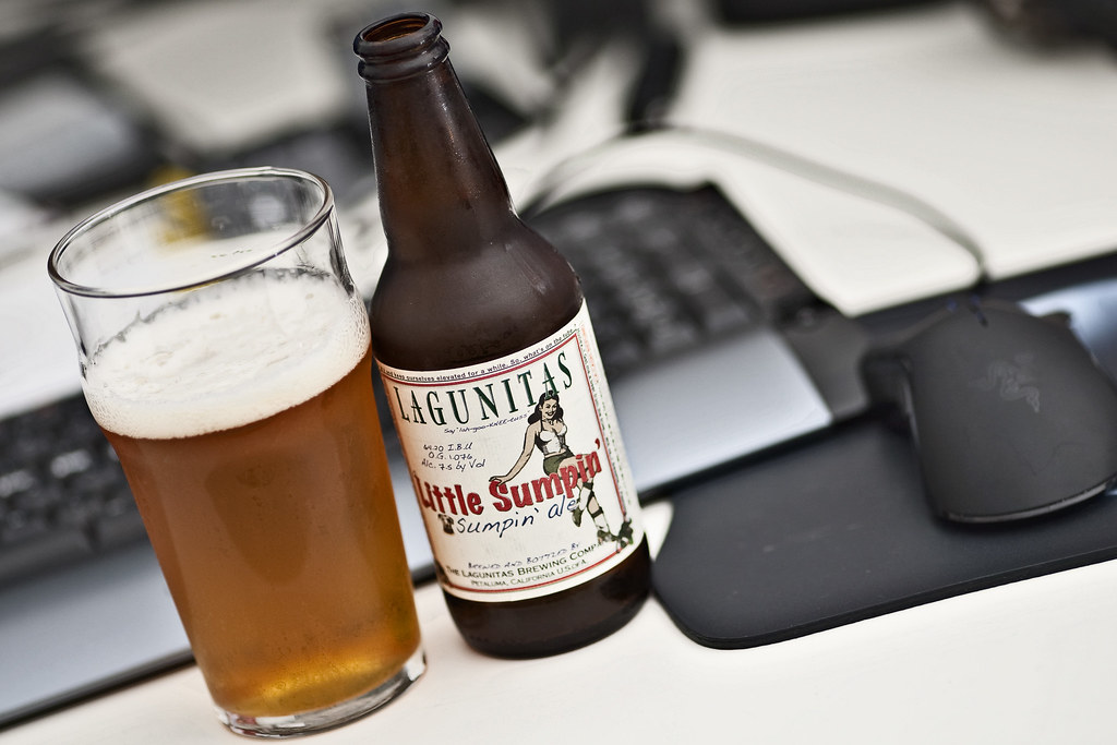 A tall glass of hazy wheat beer